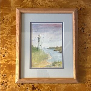 Original Framed Lighthouse Watercolor